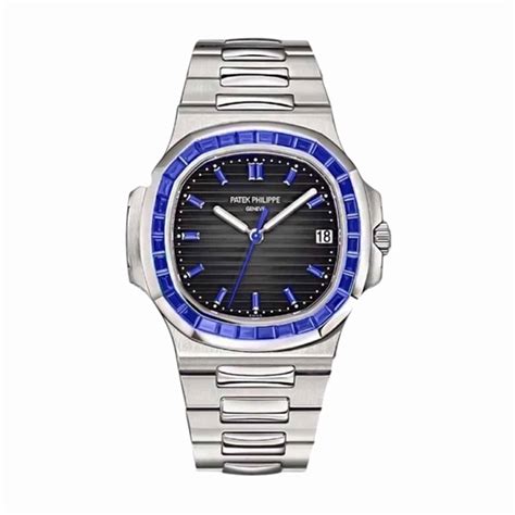 patek philippe nautilus blue sapphire bezel|Patek Philippe Nautilus watches.